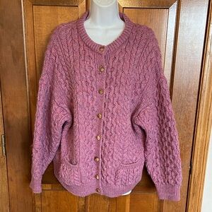 vintage Cladyknit sweater traditional Irish fisherman garment made in Ireland L